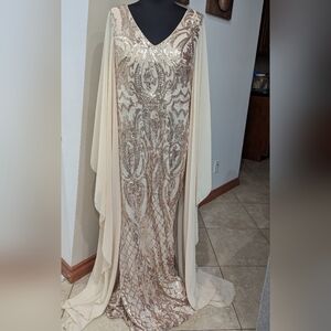 Unithorse Cream and Gold Women's Dress